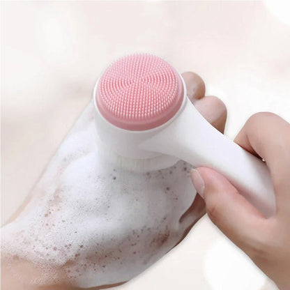 Double-Sided Facial Cleansing Brush