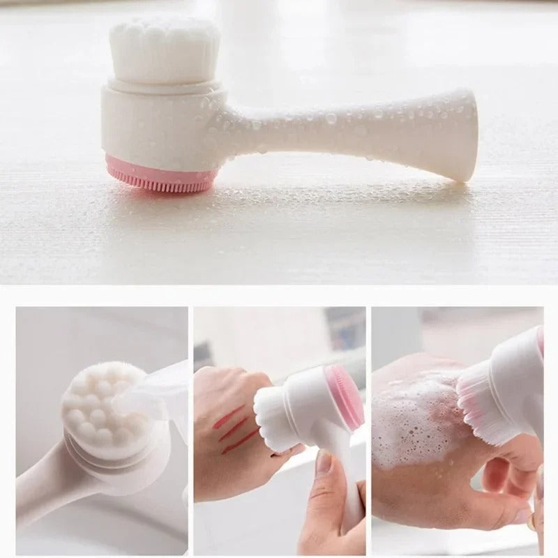 Double-Sided Facial Cleansing Brush