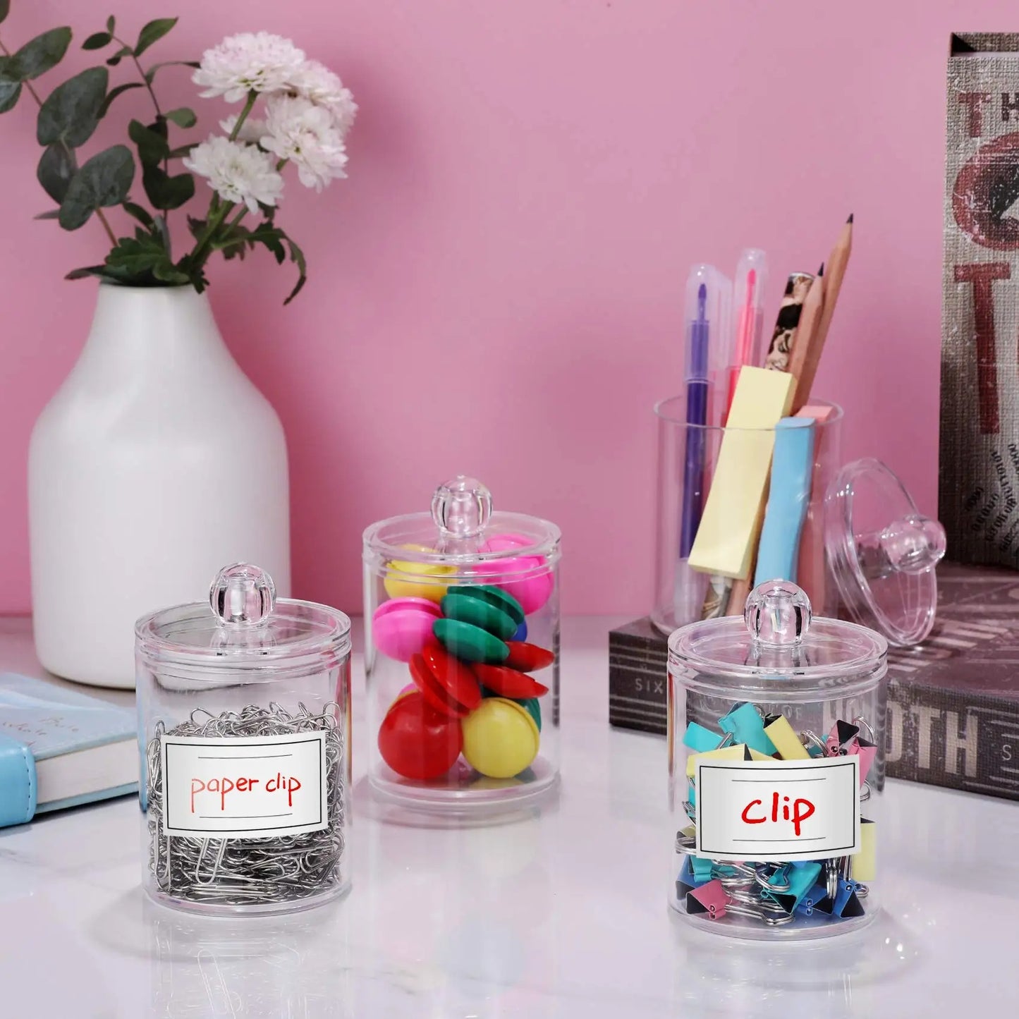 Acrylic Qtip Holder Set