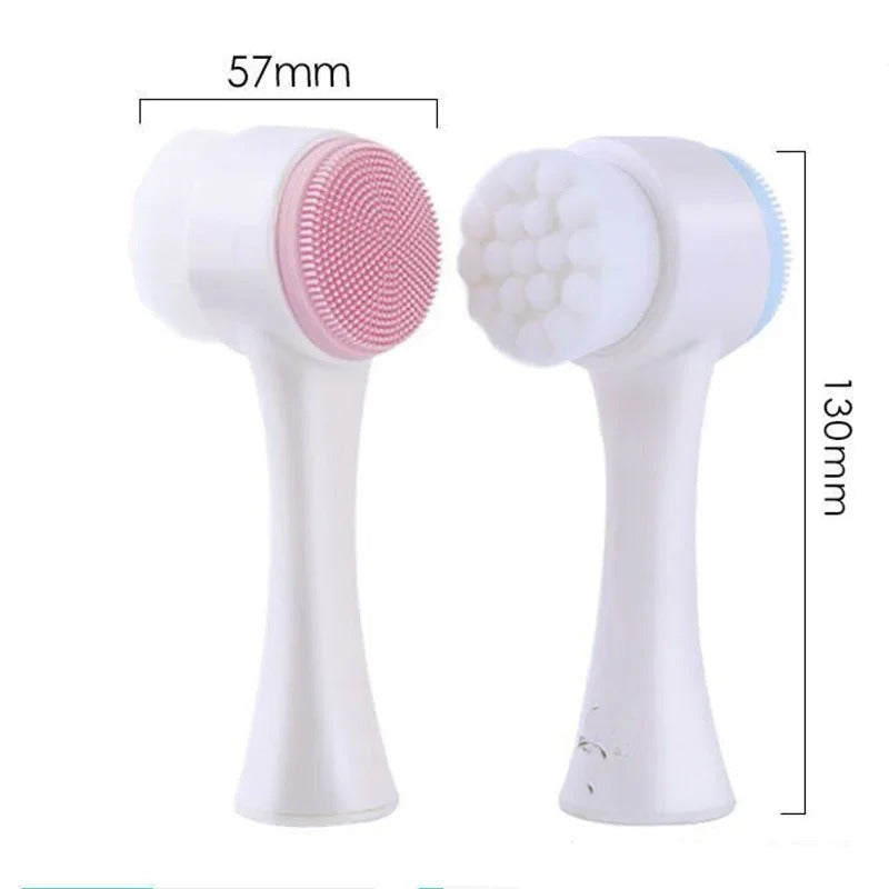 Double-Sided Facial Cleansing Brush